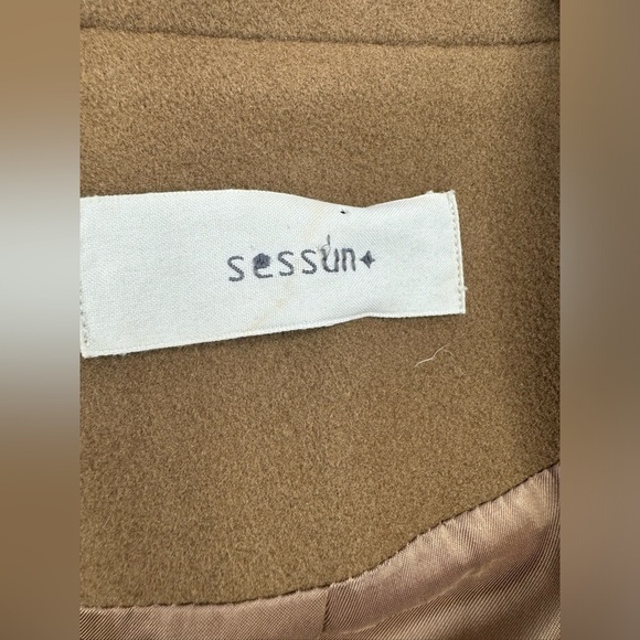 Sessun Chera Wool Blend Lined Jacket Pea Coat Womens Size Small - Picture 3 of 14